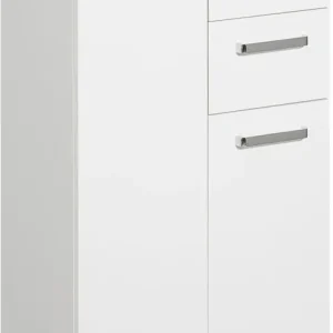 Meistverkauft Saphir Unterschrank »Quickset Badschrank mit 2 Türen, 2 Schubladen, 60 cm breit« Badezimmer-Unterschrank inkl. Türdämpfer, Griffe in Chrom Glanz