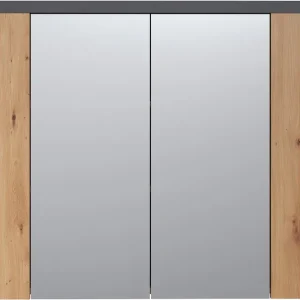 welltime Spiegelschrank »Ambres« Badspiegel in matter Echtholzoptik - Maße (B/T/H) 79/20/78 cm Zertifiziert