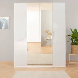 rauch Drehtürenschrank »Kleiderschrank Schrank Garderobe KOLUNA Hochglanz-Front und Spiegel« Breiten 181/226/271/315 cm Höhen 210/229 cm,Hochglanzfront mit Spiegel, inkl. 2 Innenschubladen sowie extra Böden Markenware