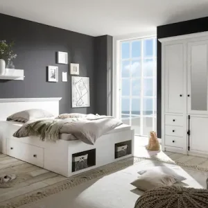 Aktuell Home affaire Schlafzimmer-Set »California« Set, 3 Stk. tlg. klein, Bett 140 cm, 1 Nachttisch und 3-trg Kleiderschrank
