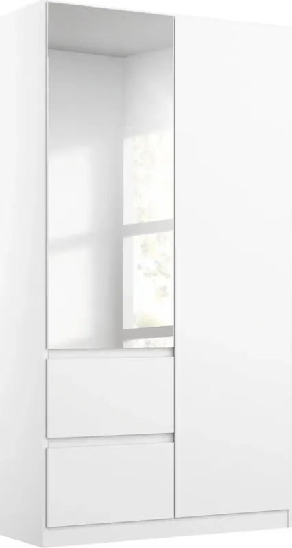 Meistverkauft rauch Drehtürenschrank »Kleiderschrank Schrank Garderobe Wäscheschrank Ankleide NIDDA« Breiten 91/136/181 cm,mit vollflächig aufgelegten Spiegel grifflose Front MADE IN GERMANY