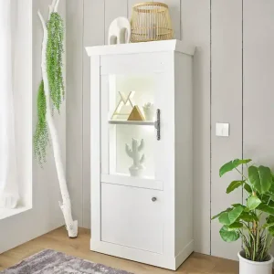 Home affaire Vitrine »RAVENNA« im romantischen Landhausstil, Griff aus Metall, Höhe 146 cm Markenware