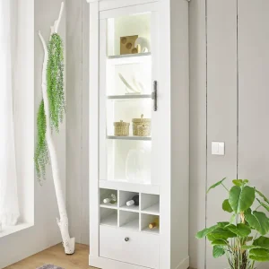 Home affaire Vitrine »RAVENNA« im romantischen Landhausstil, Griffe aus Metall, Höhe 200 cm Highlight