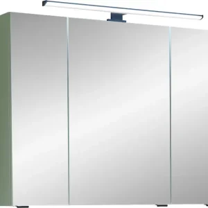 Neu Im Sortiment Saphir Badezimmerspiegelschrank »Quickset 500, 3 Türen, 80cm breit, LED-Aufsatzleuchte« inkl. Schalter und Steckdose