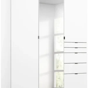 Echt rauch Drehtürenschrank »Kleiderschrank Schrank Garderobe Wäscheschrank Ankleide ONTARIO« Breiten 136/181 cm,mit 5 Schubladen in unterschiedlichen Größen MADE IN GERMANY