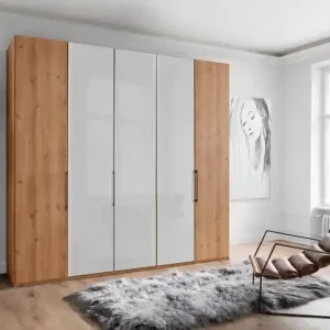 Wochenendangebot WIEMANN Kleiderschrank »Monaco« mit Teil-Glasfront sowie hochwertige Beschläge inkl. Türdämpfung