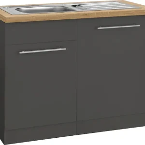 Neuheit wiho Küchen Spülenschrank »Unna« 110 cm breit, inkl. Tür/Sockel/Griff für Geschirrspüler