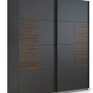 Beliebt rauch Schwebetürenschrank »Kleiderschrank Schrank Garderobe Schlafzimmerschrank BAREA« Front mit Auflage in moderner Lamellen-Optik MADE IN GERMANY