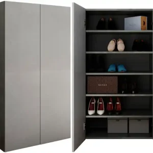 OTTO home Schuhschrank »Pratiko Breite 63 cm, Höhe 114 cm, Schuhregal mit 6 Ebenen,« Schuhkommode, 2 Türen, Platz für bis zu 15 Paar Schuhe Neu Im Sortiment