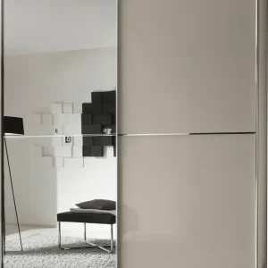 STAUD Schwebetürenschrank »Sinfonie Plus, edles Design in hochwertiger Qualität, Made in Germany« Glas und Spiegel-Frontkombination mit vier Ausstattungsvarianten Knallerangebot