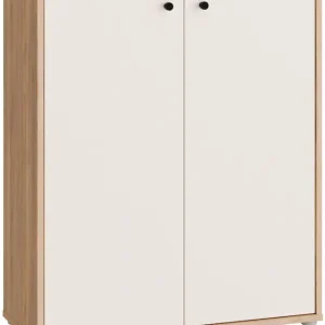 FORTE Schuhschrank Metallgriffe Schwarz B/H/T 83,7/98,3/34,9cm Soft Close Abverkauf