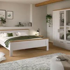 Home affaire Schlafzimmer-Set »COSENZA, TOPSELLER!, 4-tlg., Kleiderschrank, Bettgestell & Nachttische« Matratzengröße 180x200 cm, viel Stauraum, ohne Lattenrost & Matratze, 4 tlg. tlg. Kracherpreis