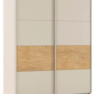 Versand Am Gleichen Tag rauch Schwebetürenschrank »Kleiderschrank Schrank Garderobe Schlafzimmerschrank MALVA« Bauchbinde abgesetzt in gebürstetem Eiche Furnier MADE IN GERMANY