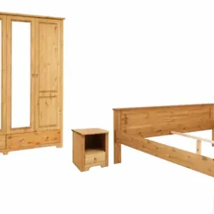 Solange Der Vorrat Reicht OTTO home Schlafzimmer-Set »Hugo« Set, 4 Stk. tlg. Bett 180x200 cm, 5-trg Kleiderschrank und 2 Nachttische