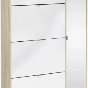 Sichere Zahlung INOSIGN Schuhschrank »Shoes Schuhaufbewahrung, Schuhkommode, Schuhregal,« mit 3 Klappen, 2 Böden und 1 Tür, Breite 98,8 cm Höhe 162 cm