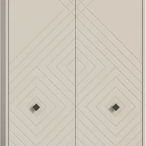 Home affaire Garderobenschrank »Mento, Höhe 190cm, 2 Türen, 1 Klappe, 4 Einlegeböden, 6 Fächer« Metall Knopfgriffe & Y-Füße, Front mit Ornamentfräsung, Kleiderschrank Jetzt Kaufen