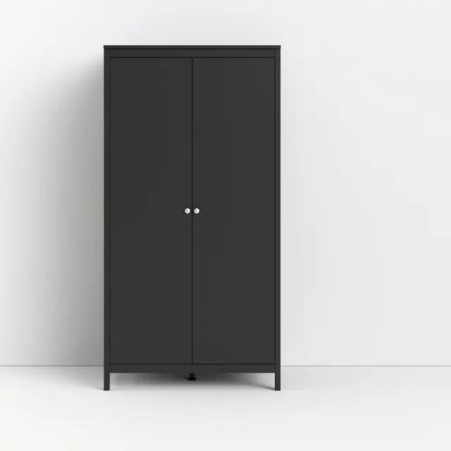 Home affaire Kleiderschrank »Madrid, Drehtürenschrank, Aufbewahrung Kasten Schrank Stauraum« 2türiger Schrank mit 5 Einlegeböden und Kleiderstange, Breite 102 cm Kostenfreie Lieferung