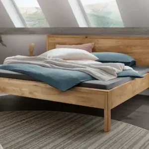 Bestpreis Home affaire Schlafzimmer-Set »Huven Schlafzimmer« 3 Stk. tlg. Massivholzbett aus Eiche mit 2 Nachttische, FSC®-zertifiziert, stabil