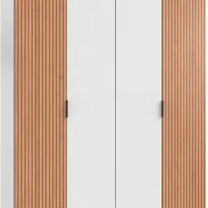 Wimex Drehtürenschrank »Tunis« inklusive Kranzleiste, Türen in Lamellen Optik Abverkauf