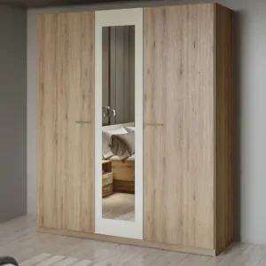 Home affaire Kleiderschrank »Bitry, Wäscheschrank incl. kompletter Innenausstattung« Kleiderschrank, verstellbare Einlegeböden 22 mm stark, Spiegeltür Ausverkauf