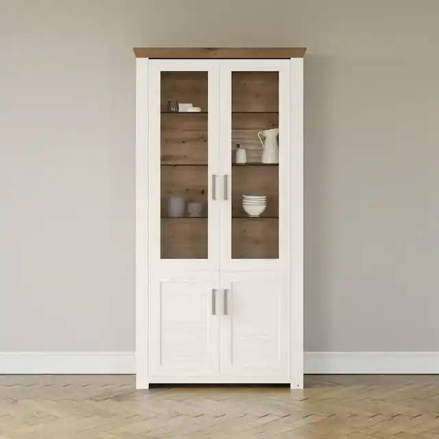 Meistverkauft set one by Musterring Standvitrine »York« Typ 17, mit zwei Glastüren, in 3 Farbvarianten, Höhe 207 cm