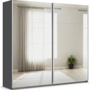 Aktuell rauch Kleiderschrank »Schwebetürenschrank Schrank Garderobe Wäscheschrank ASTANA« 3 Ausstattungen BASIC/CLASSIC/PREMIUM (inkl. SOFT-CLOSE-FUNKTION),großflächige Spiegelfront Metallgriffleisten alufarbig MADE IN GERMANY