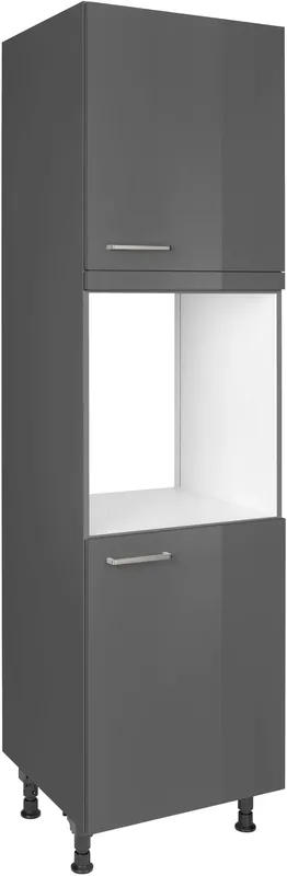 Markenware nobilia® Herdumbauschrank »"Flash", Ausrichtung wählbar, mit zwei zusätzlichen Türen,« vormontiert, Breite/Höhe: 60/167,8 cm