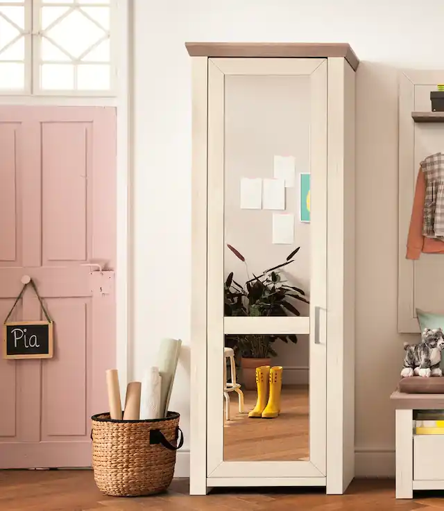 set one by Musterring Garderobenschrank »york« mit Spiegel Typ 01/Typ 12, im Landhausstil Knallerangebot