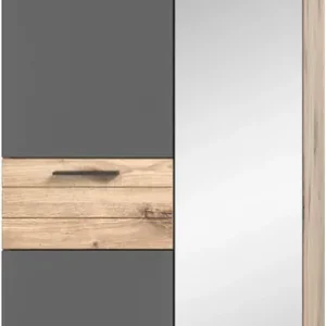 Home affaire Garderobenschrank »Riga, Höhe 200 cm, 2 Türen, 4 Einlegeböden, 1 Kleiderstange« mit Softclose, Kleiderstange ausziehbar,universal einsetzbarer Schrank Direkt Vom Hersteller