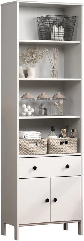 welltime Hochschrank »Kall« 1 Stk. tlg. Badezimmerschrank aus Kiefer-Massivholz - Maße (B/T/H) 60/33/188 cm Neue Kollektion