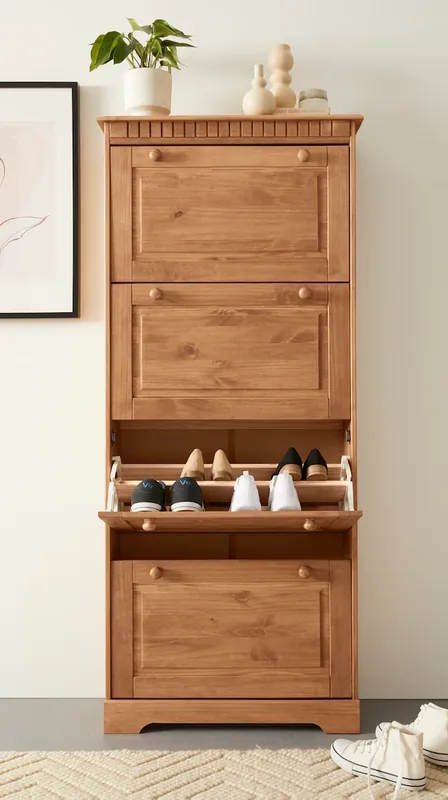 OTTO home Schuhschrank »Lisa« mit 4 Klappen, Höhe 172 cm, Breite 75 cm Knallerangebot