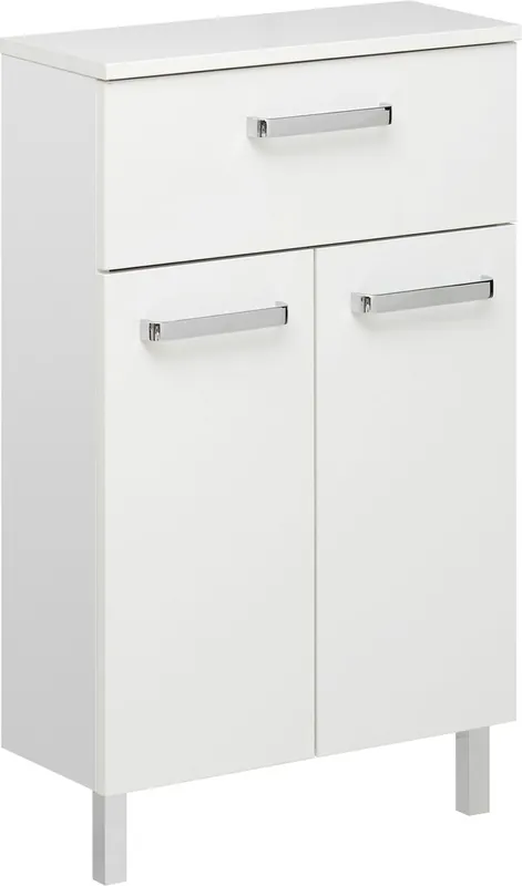 Saphir Unterschrank »Quickset Badschrank mit 2 Türen, 1 Schublade, 50 cm breit« Badezimmer-Unterschrank inkl. Türdämpfer, Griffe in Chrom Glanz Kracherpreis