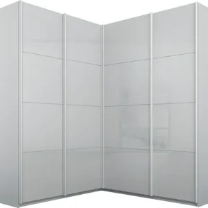 rauch Schwebetürenschrank »Quadra« Eckschrank inkl. Türendämpfer und Schubladeneinsatz, mit Glastüren Super-Preis