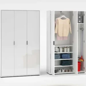 Abverkauf Home affaire Mehrzweckschrank »JOLLY, Stauraumschrank , Breite 107 cm , Höhe 178 cm« 1 Stk. tlg. 3 Türen,1 kl.+3 große Böden,1 Auszugsstange,Schrank Hochglanz lackiert