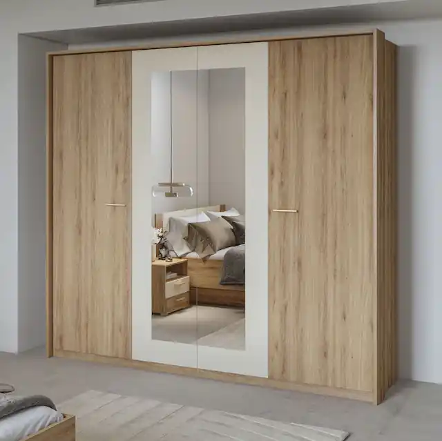 Versand Am Gleichen Tag Home affaire Kleiderschrank »Bitry, Wäscheschrank incl. kompletter Innenausstattung« Kleiderschrank, verstellbare Einlegeböden 22 mm stark, tolle Holzoptik