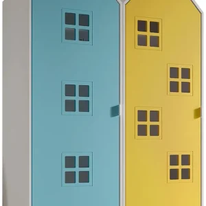 Zertifiziert Vipack Kleiderschrank »Set Casami Bruges in trendigem Design, 2 Kleiderschränke« Schranktüren in verschiedenen Farbkombinationen und Fensteranordnungen, 2 Stk. tlg. variable Anordnung, Kleiderschränke mit Böden und Kleiderstange