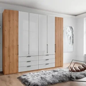 WIEMANN Kleiderschrank »Monaco« mit Teil-Glasfront sowie hochwertige Beschläge inkl. Dämpfung Preiswert