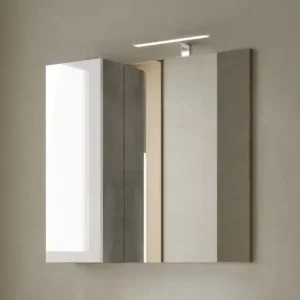 welltime Spiegelschrank »Hamburg« Badspiegelschrank mit 1 Tür, inkl. Beleuchtung LED, Breite 78 Zertifiziert