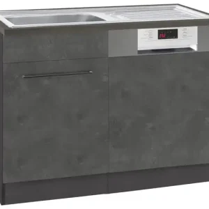 KOCHSTATION Spülenschrank »KS-Tulsa« 110 cm breit, inkl. Tür/Sockel für Einbaugeschirrspüler, Metallgriff Schneller Versand