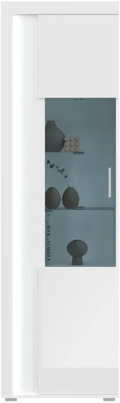 Neu Home affaire Vitrine »Viborg, Höhe 202cm, ink. vertikaler Frontbeleuchtung, li/re montierbar« 1 Tür, 6 Fächer, 2 Glaseinlegeböden, 1 höhenverstellbarer Einlegeboden