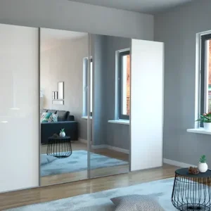 WIEMANN Schwebetürenschrank »Monaco« hochwertige Glas- und Spiegelfront Neu Im Sortiment