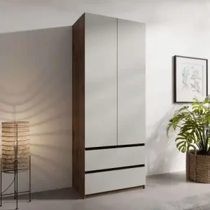 Home affaire Kleiderschrank »GERMO mit 1 Einlegeböde, 2 Schubladen, 1 Kleiderstange, 90/51/230cm« Garderobe mit 2 Drehtüren, Wäscheschrank mit viel Stauraum Meistverkauft