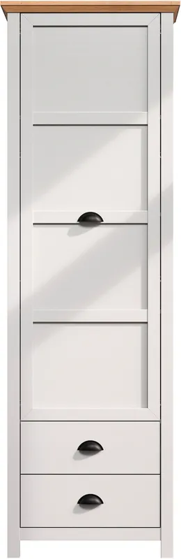 Bestseller Home affaire Garderobenschrank »Herzwill« Kleiderschrank, grau, Eiche, Kleiderstange, B/H/T ca.: 65/201/41 cm