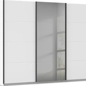 OTTO home Schwebetürenschrank »Schlafzimmerschrank BESTSELLER Kleiderschrank Schrank Garderobe FERRIS« In 3 Ausstattungen BASIC/CLASSIC/PREMIUM, in Breiten 271 cm,Mitteltür mit hochwertigem Grauspiegel MADE IN GERMANY Neue Kollektion