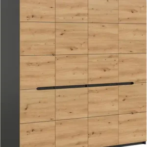 Nur Für Kurze Zeit Home affaire Kleiderschrank »REHAT, Breite 180 cm, 4 Türen, 2 Kleiderstangen, 4 Ablageböden« TOPSELLER!, viel Stauraum, Universalschrank, 2 Stk. tlg. Schlafzimmerschrank, Schrank, Garderobenschrank, Garderobe