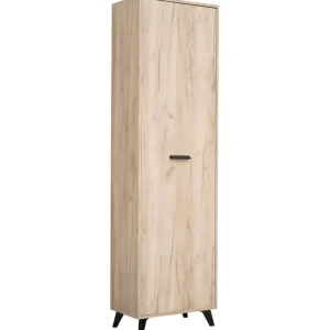Markenprodukt INOSIGN Garderobenschrank »Umbria, Kleiderschrank, Stauraumschrank, Flurschrank, Höhe 192 cm« in Grau Eiche, mit einer Kleiderstange, mit schwarzen Beinen