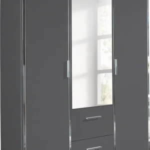 Bestpreis rauch Drehtürenschrank »Marl« mit eleganten Chromgriffen sowie Aufleistungen