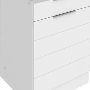 KOCHSTATION Unterschrank »KS-Luhe« 60 cm breit, hochwertige MDF-Fronten mit waagerechter Lisene Preiswert