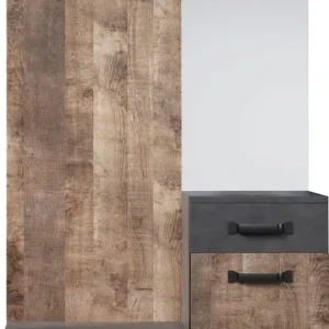 Versand Am Gleichen Tag Home affaire Garderobenschrank »Saragossa« Kompaktgarderobe, Tür, Schublade, Klappe - (B/T/H) 104/32/190 cm