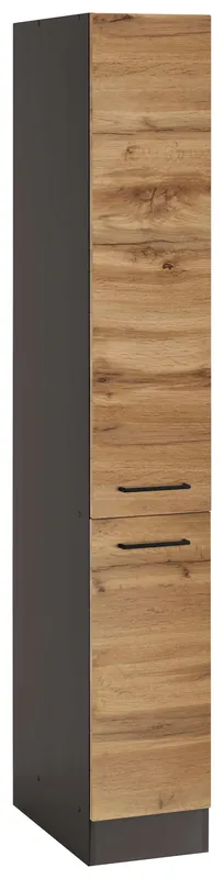 Markenware KOCHSTATION Apothekerschrank »KS-Tulsa« 30 cm breit, 200 cm hoch, mit 2 Auszügen, Metallgriff, MDF Front